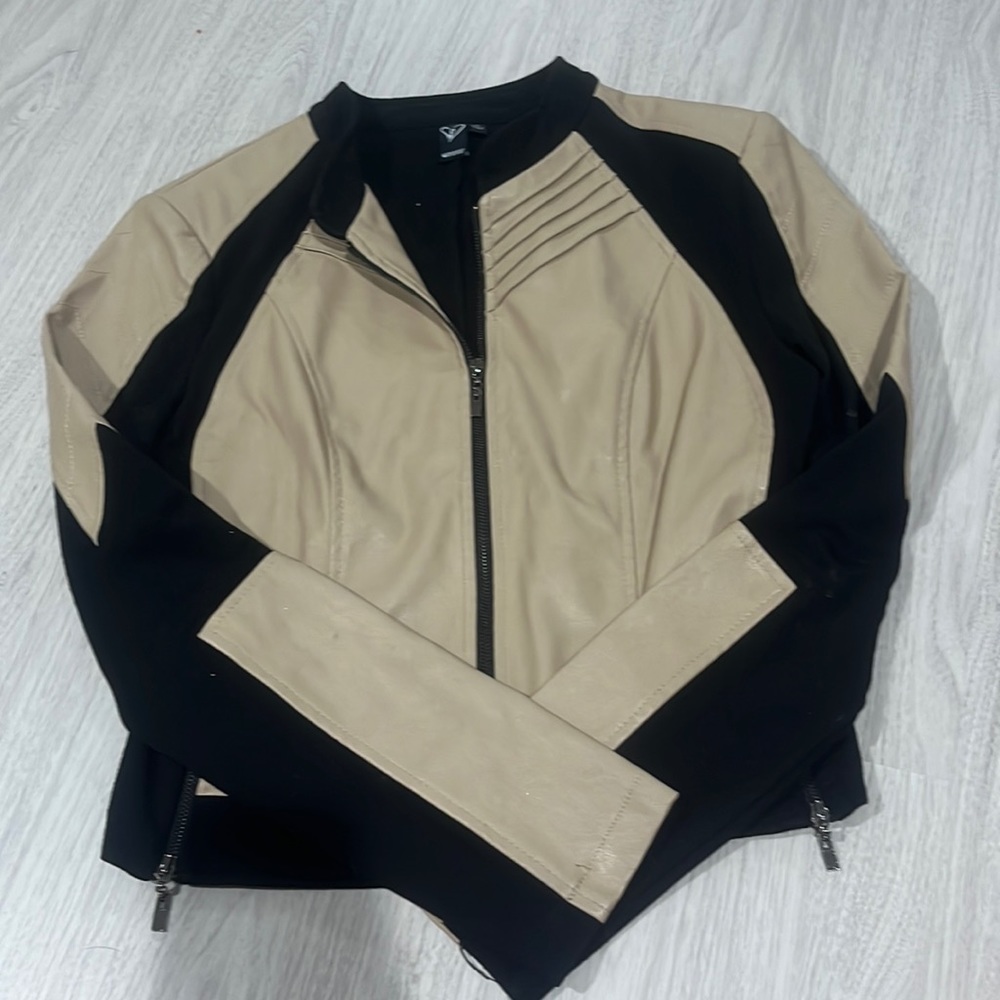Women’s half leather jacket